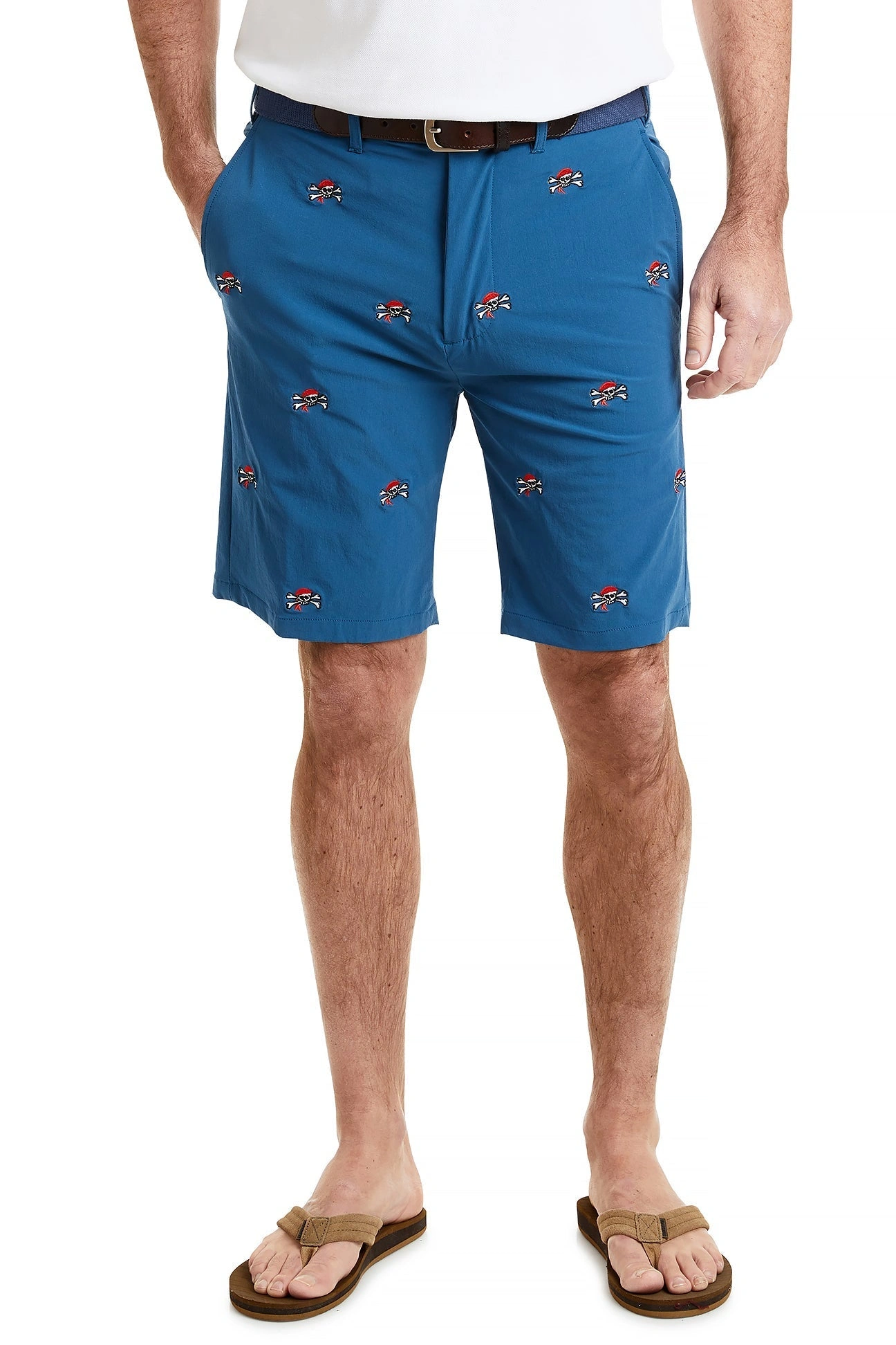 ACKformance: Abyss Blue Shorts med Jolly Roger. Piratstil i sommerblå!
